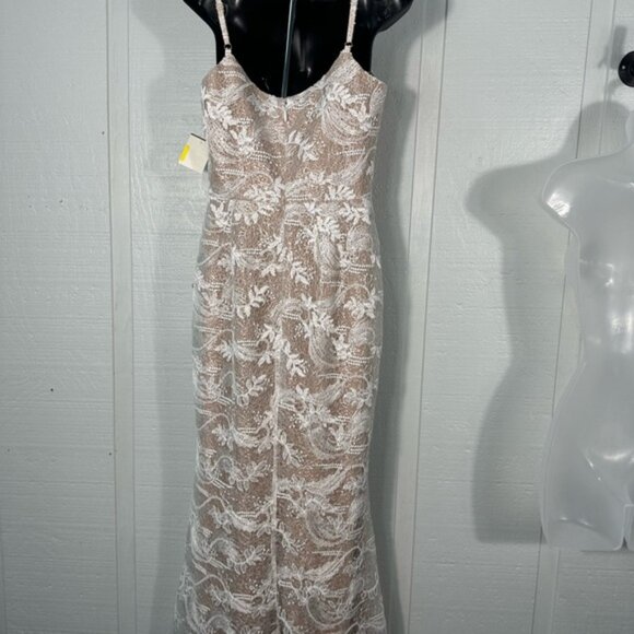 Dress the Population Women’s Giovanna Lace Spaghetti Strap Dress Size Medium NWT - Picture 9 of 13